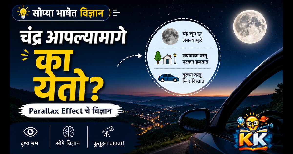 🌙 चंद्र आपल्या मागे का येतो? | Parallax Effect चे रहस्य
