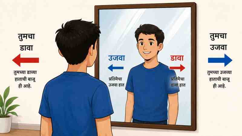 🪞आरशात डावा-उजवा उलटा का दिसतो? mirror post image