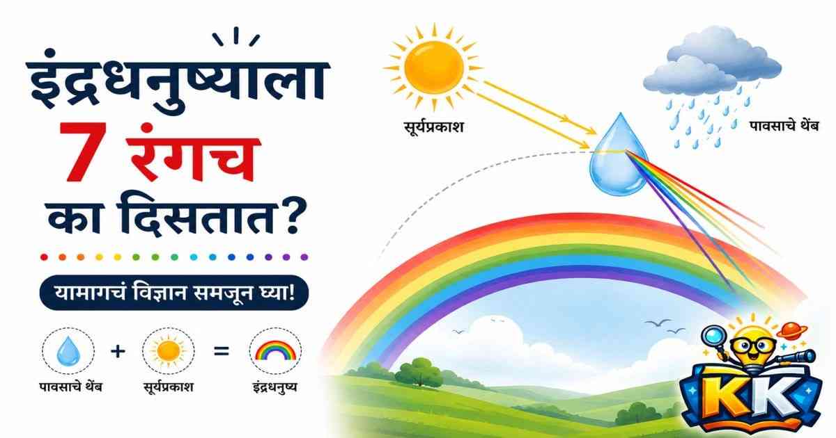 🌈 इंद्रधनुष्याला फक्त 7 रंगच का दिसतात? | यामागचं विज्ञान समजून घ्या!