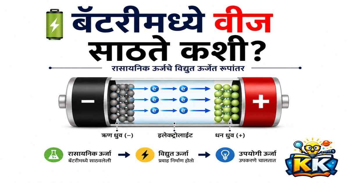 🔋 बॅटरीमध्ये वीज साठते कशी? मोबाईल, टॉर्च आणि कारला ऊर्जा कुठून मिळते?