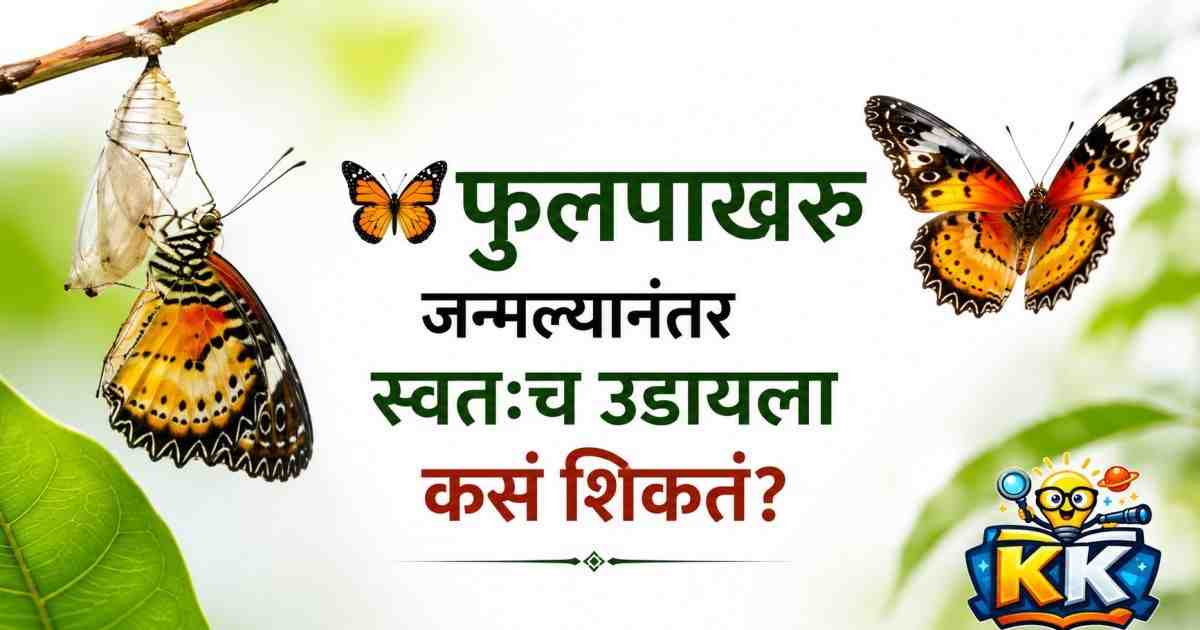 🦋 फुलपाखरू जन्मल्यानंतर स्वतःच उडायला कसं शिकतं?