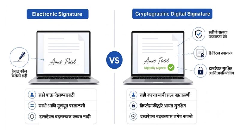 Digital Signature खरंच सुरक्षित असते का? जाणून घ्या डिजिटल सहीमागचं रहस्य! digital signature post image2