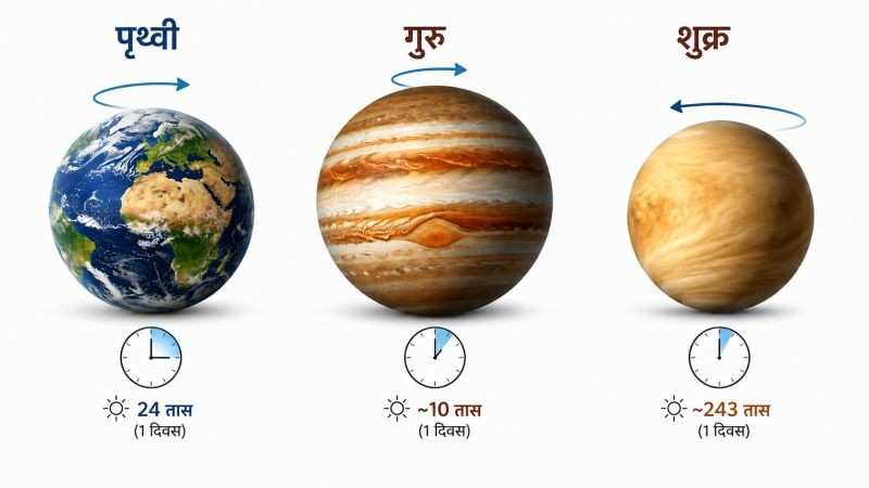 🪐 काही ग्रहांवर दिवस आणि वर्ष वेगळे का असतात? जाणून घ्या ग्रहांचे अनोखे घड्याळ! planets day and year post image